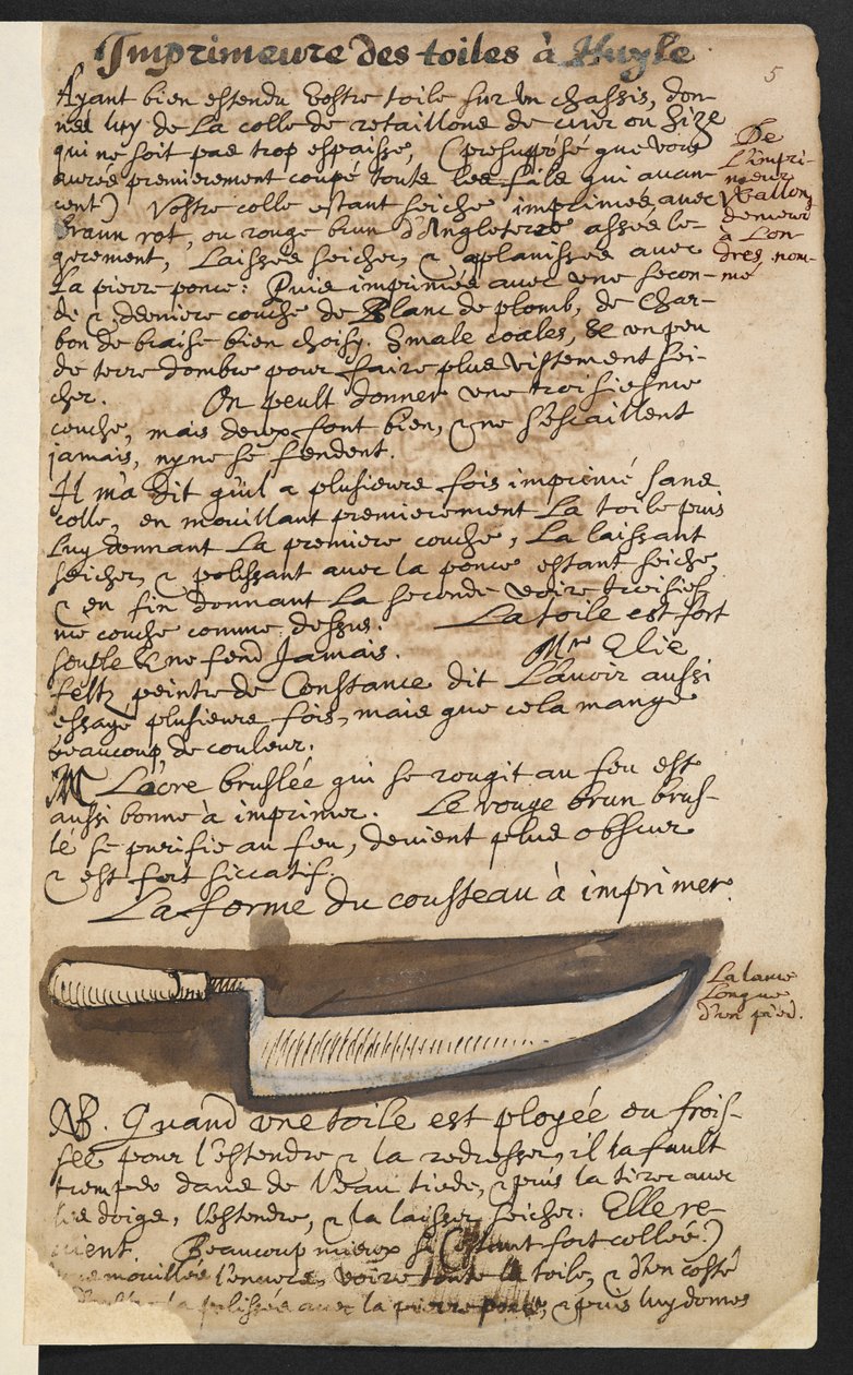 Priming kniv (illustration) af Theodore Turquet de Mayerne
