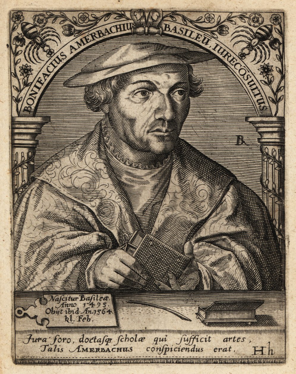 Boniface Amerbach af Theodore de Bry
