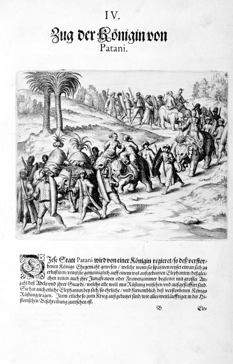 Dronningens konvoj. 1606 af Theodore de Bry