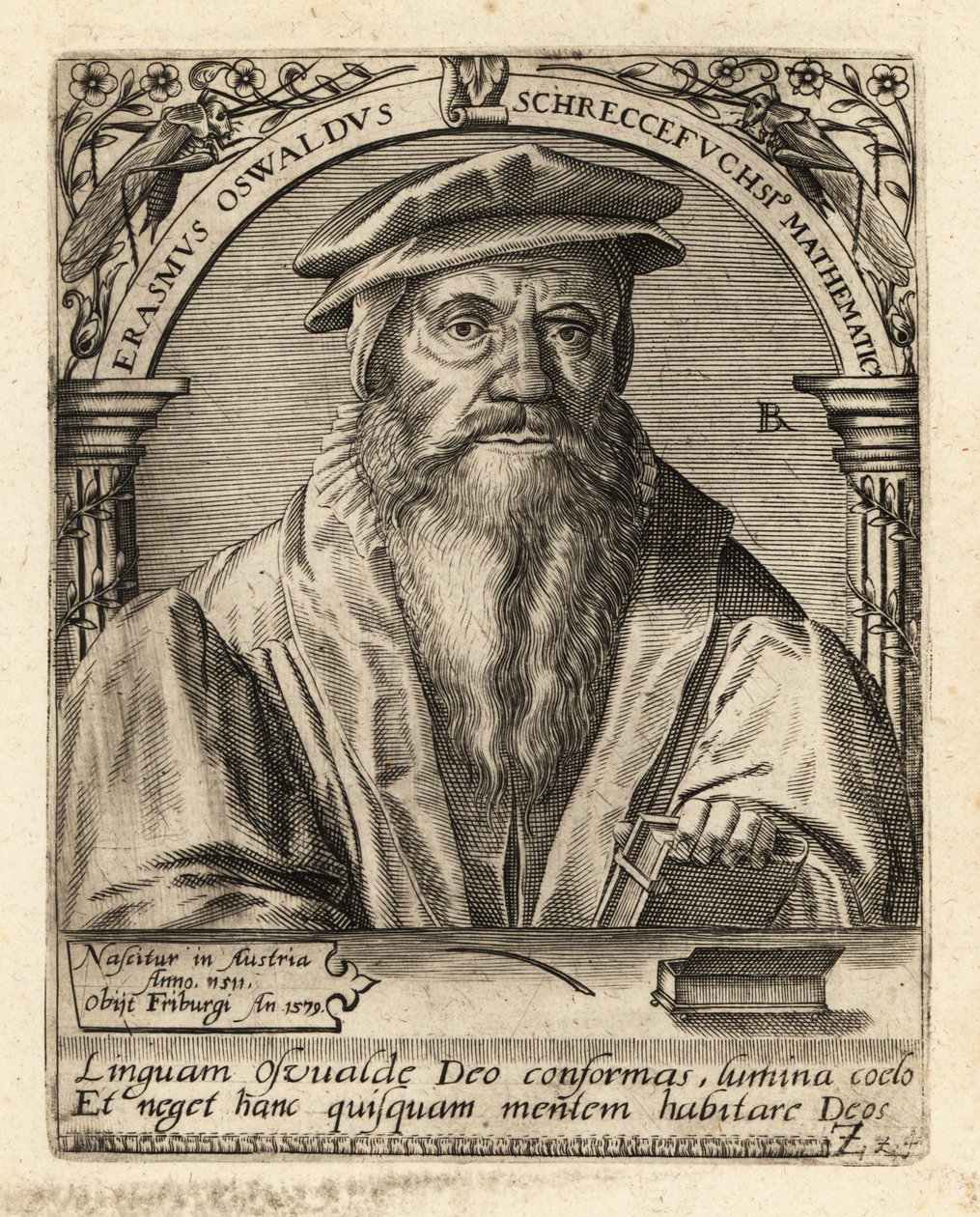 Erasmus Oswald Schreckenfuchs, østrigsk humanist. af Theodore de Bry