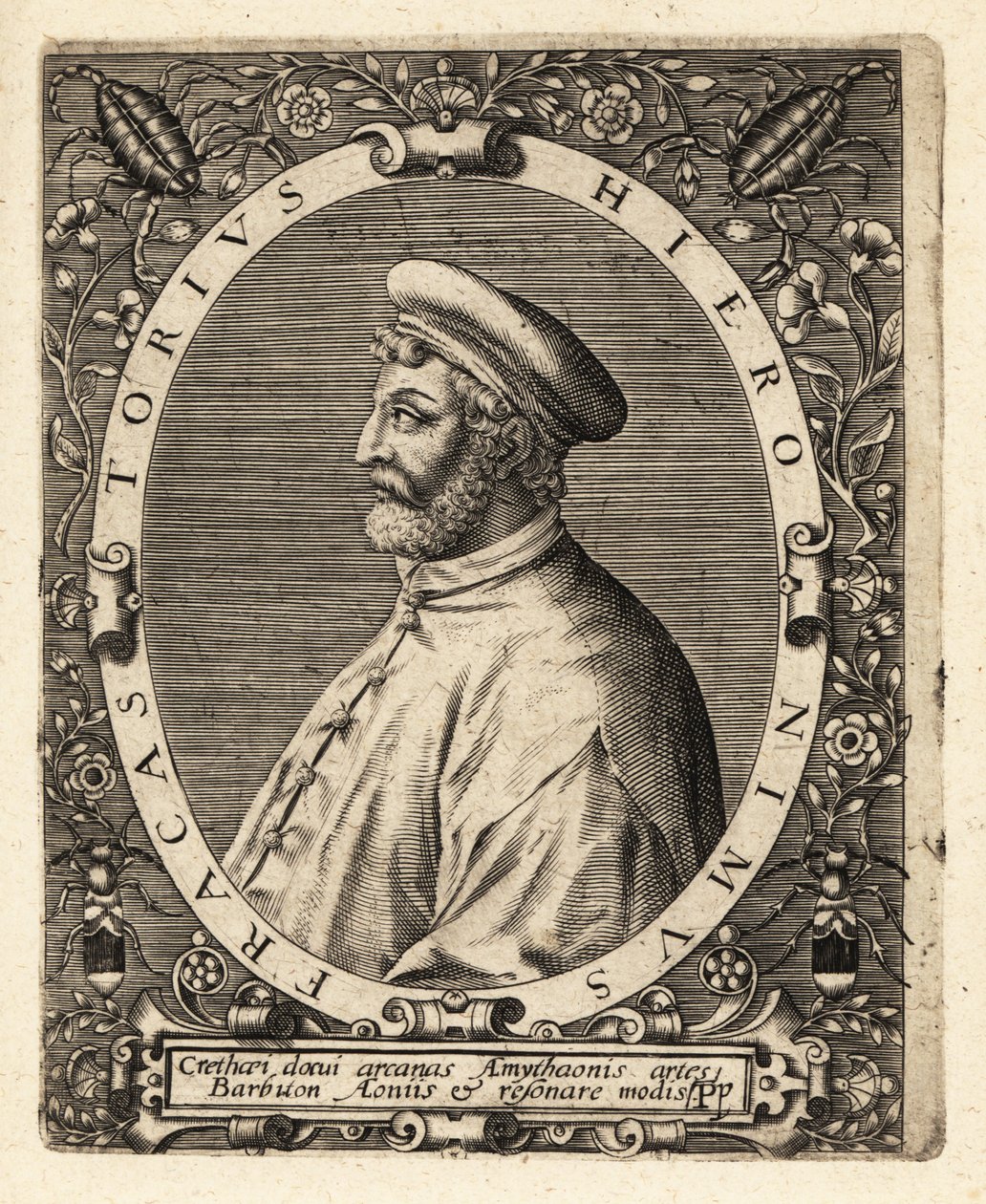 Girolamo Fracastoro, italiensk læge af Theodore de Bry