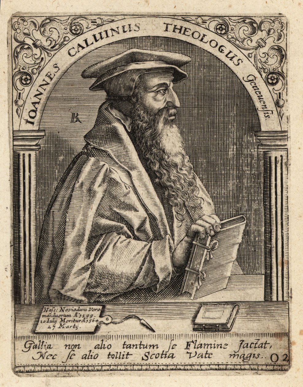 Jean Calvin af Theodore de Bry