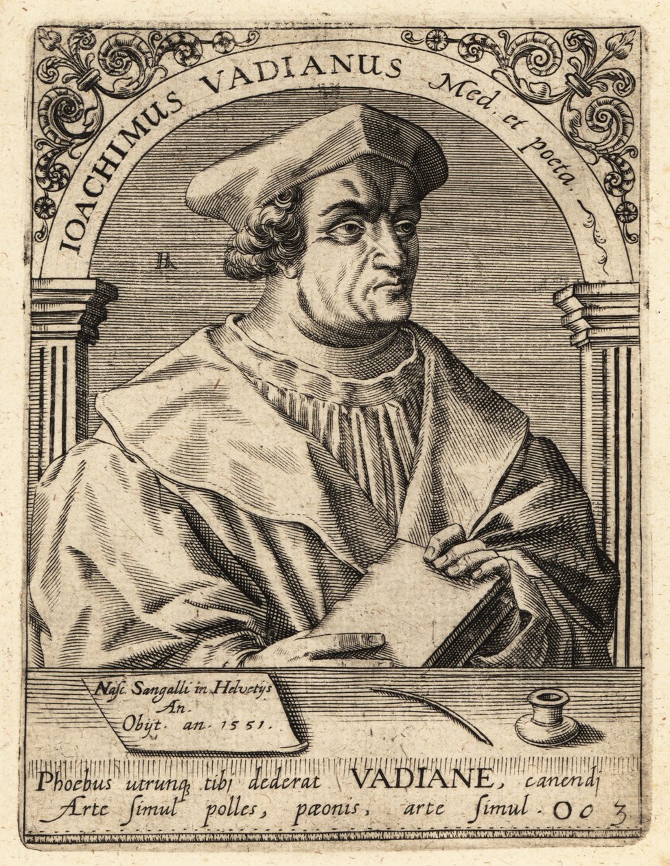 Joachim von Watt, schweizisk humanist af Theodore de Bry