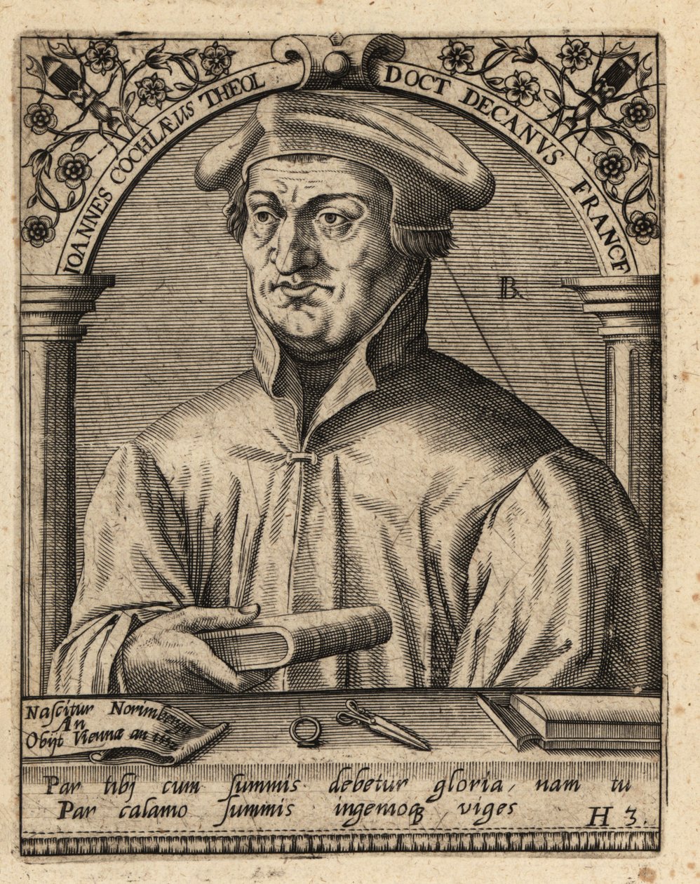 Johann Cochlaeus af Theodore de Bry