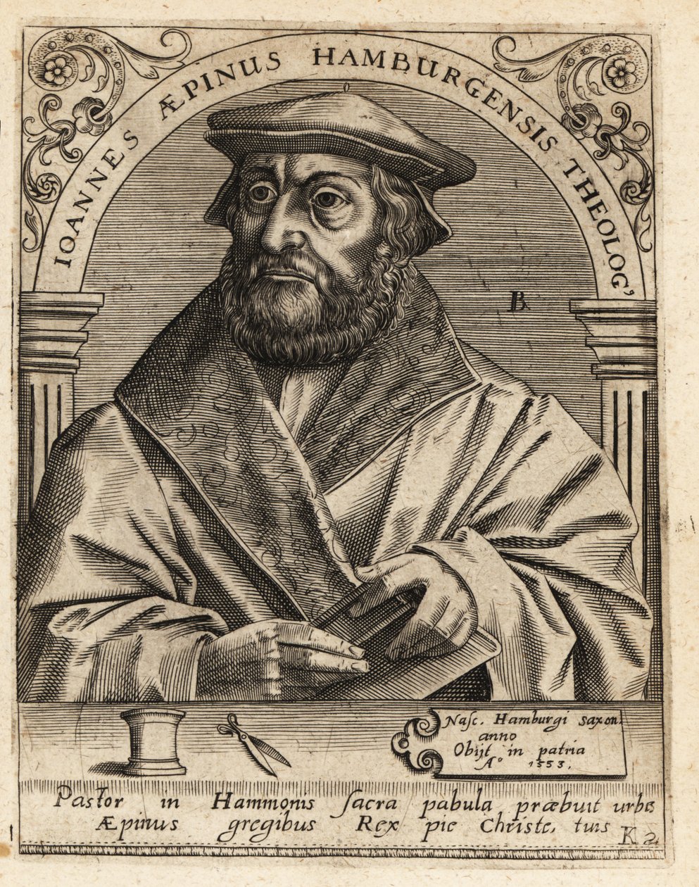 Johannes Aepinus af Theodore de Bry