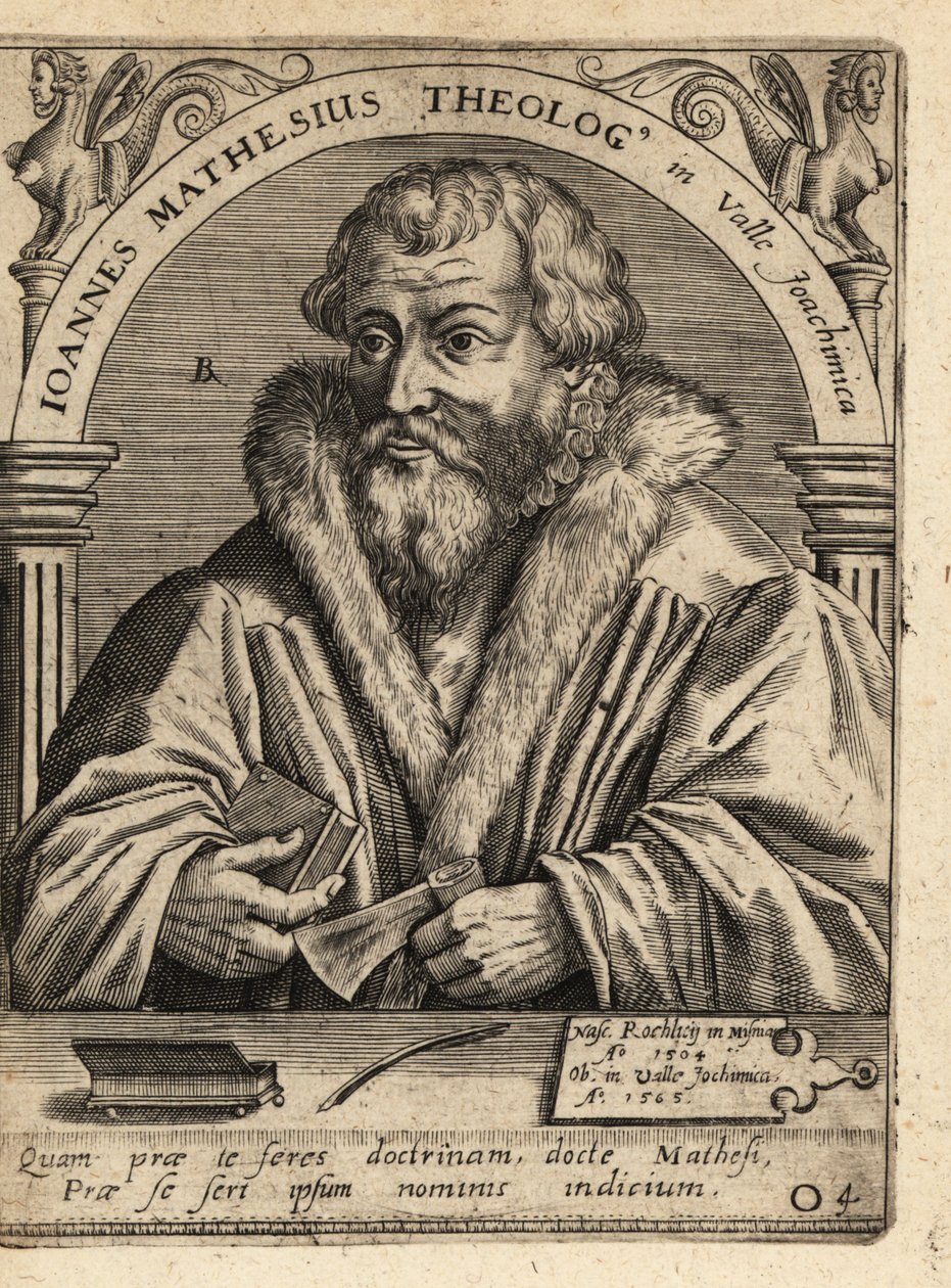 Johannes Mathesius af Theodore de Bry