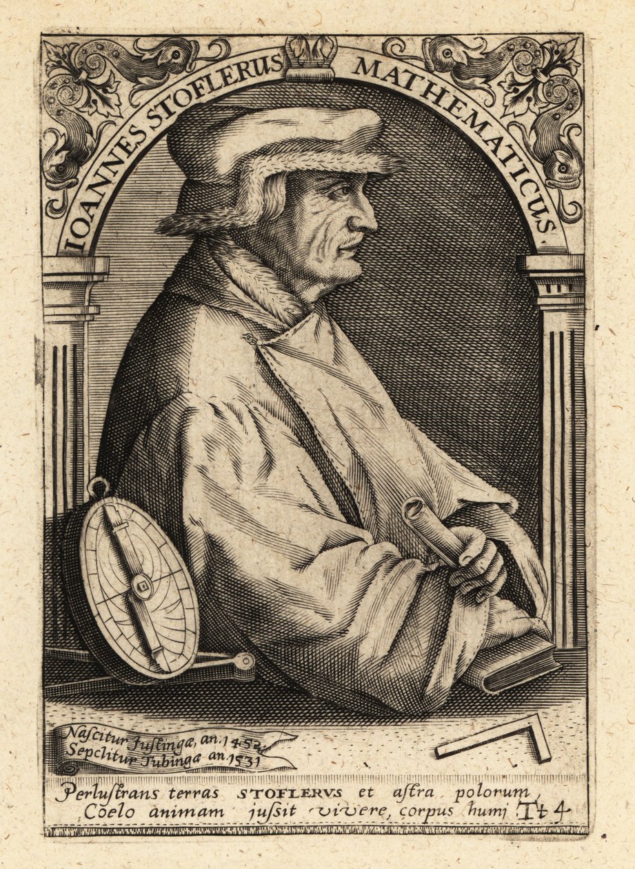Johannes Stoffler, tysk matematiker. af Theodore de Bry