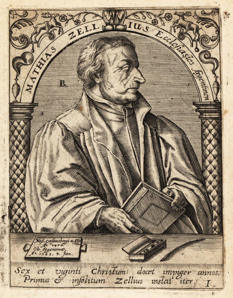 Matthäus Zell af Theodore de Bry