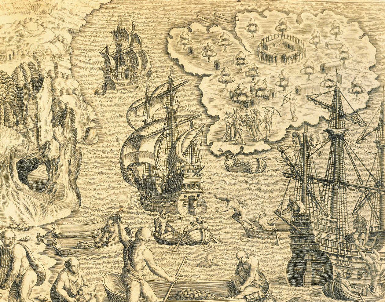 Perleøerne af Theodore de Bry
