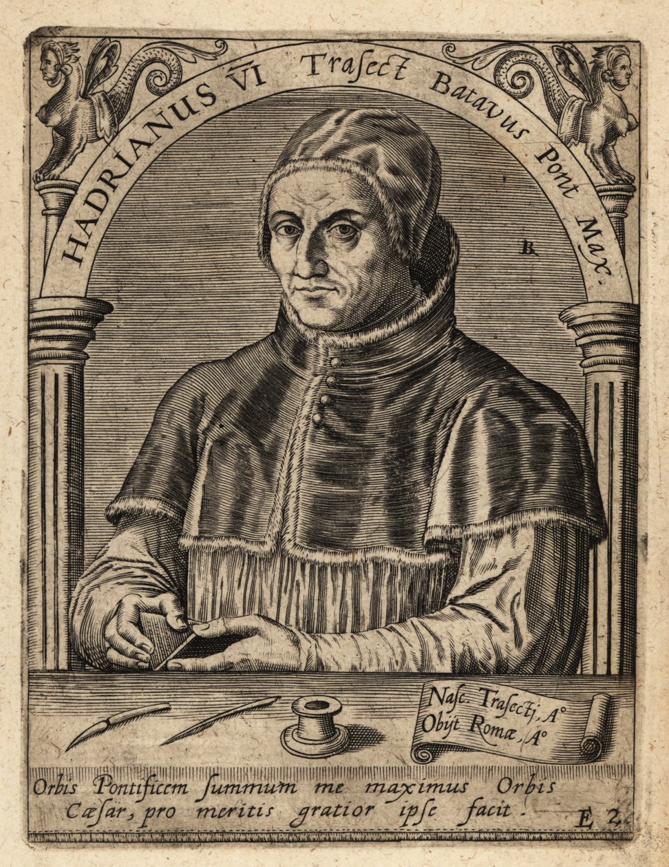 Pave Adrian VI af Theodore de Bry