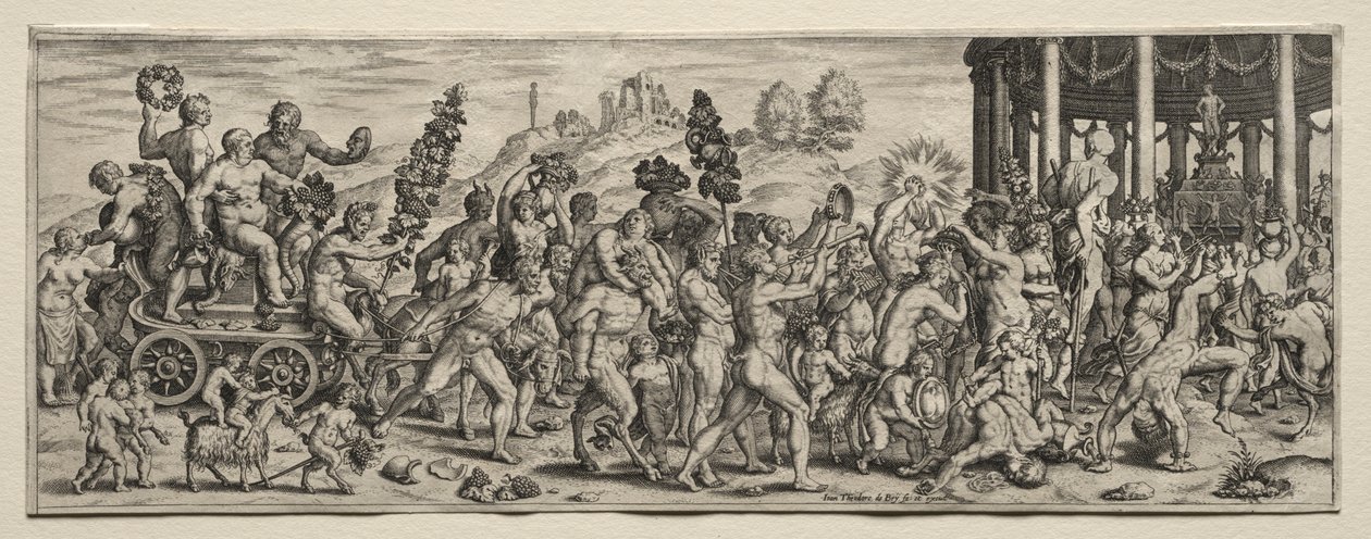 Bacchus triumf. af Theodore de Bry