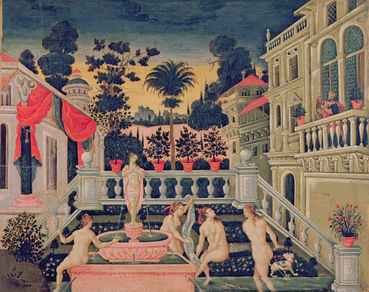 David ser Bathsheba badende, ca. 1650 af Theodoros Pulakis
