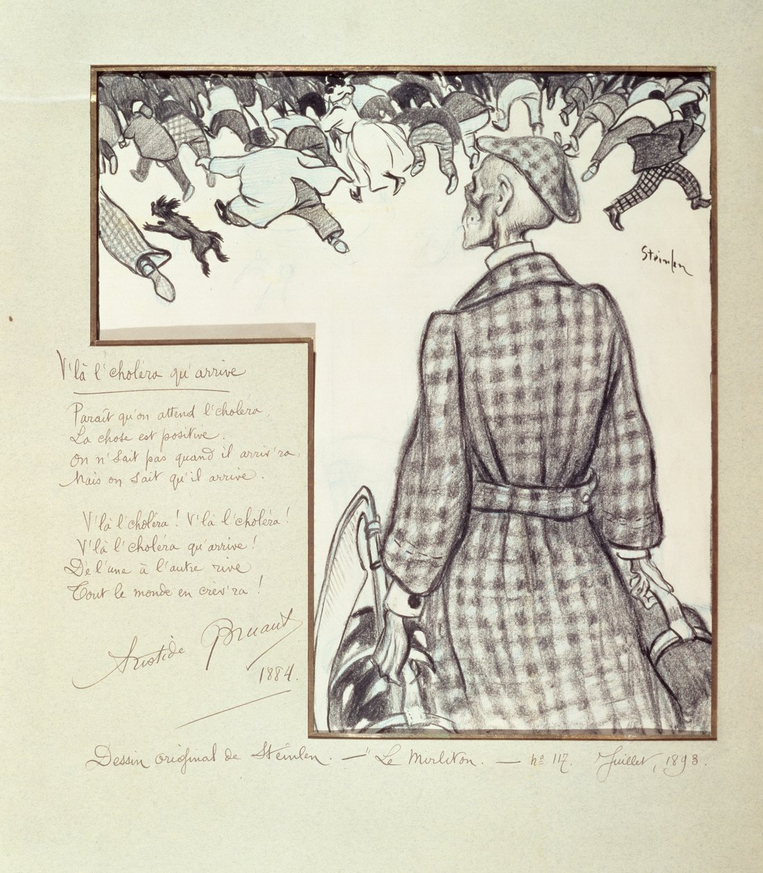 Kolera kommer, 1898 af Théophile Alexandre Steinlen
