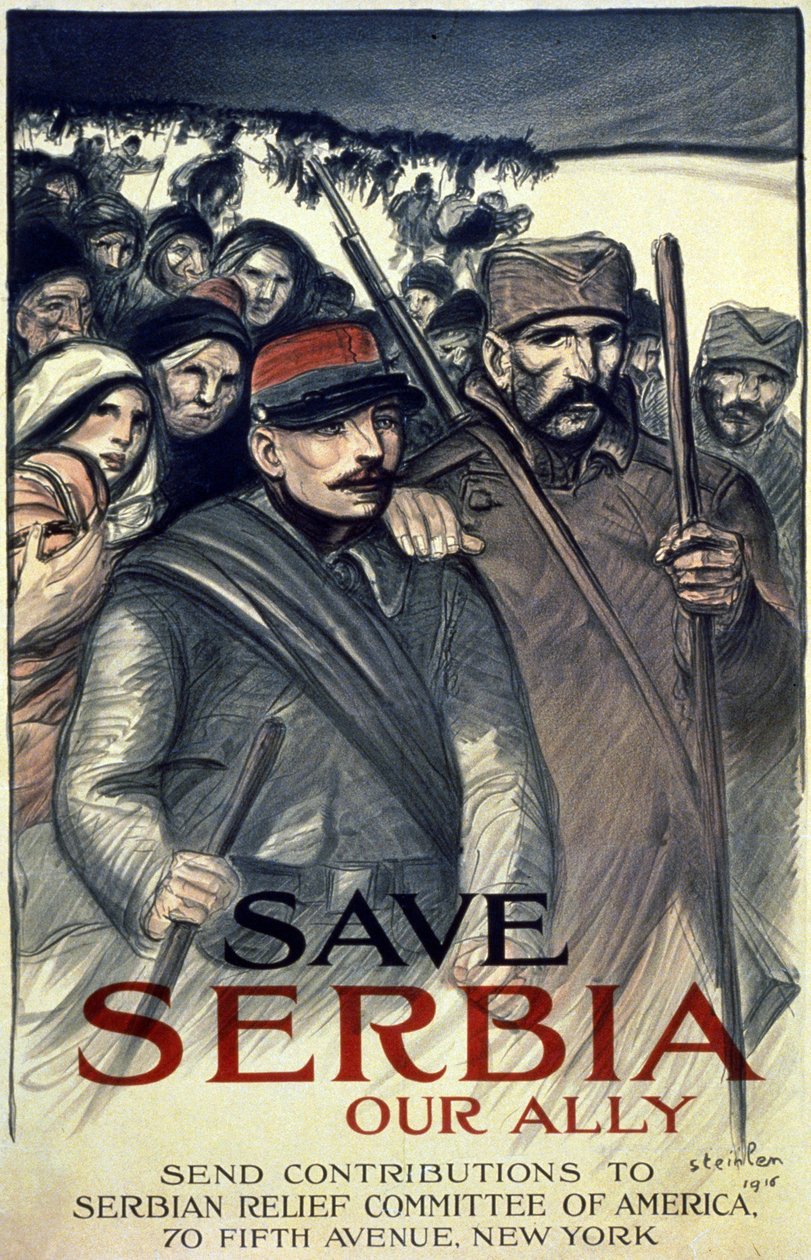 Red Serbien, vores allierede, 1916 (se også 699044) af Théophile Alexandre Steinlen