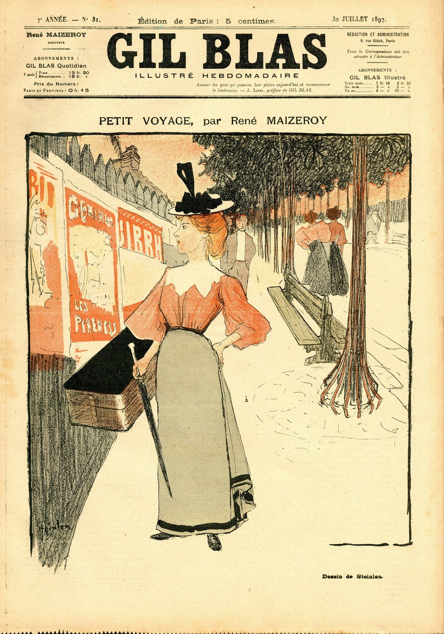 Cover af "" Gil Blas"" af Théophile Alexandre Steinlen