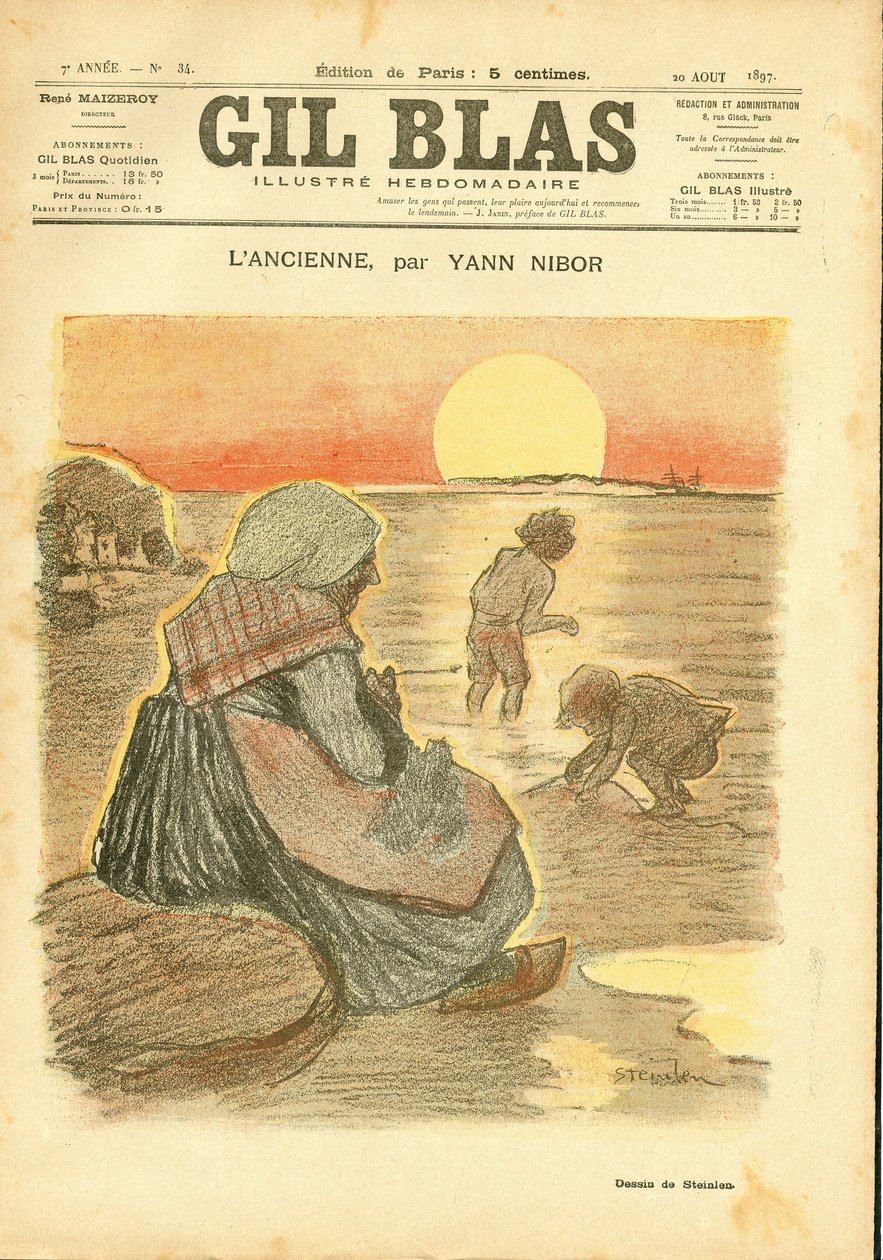 Cover af "" Gil Blas"" af Théophile Alexandre Steinlen