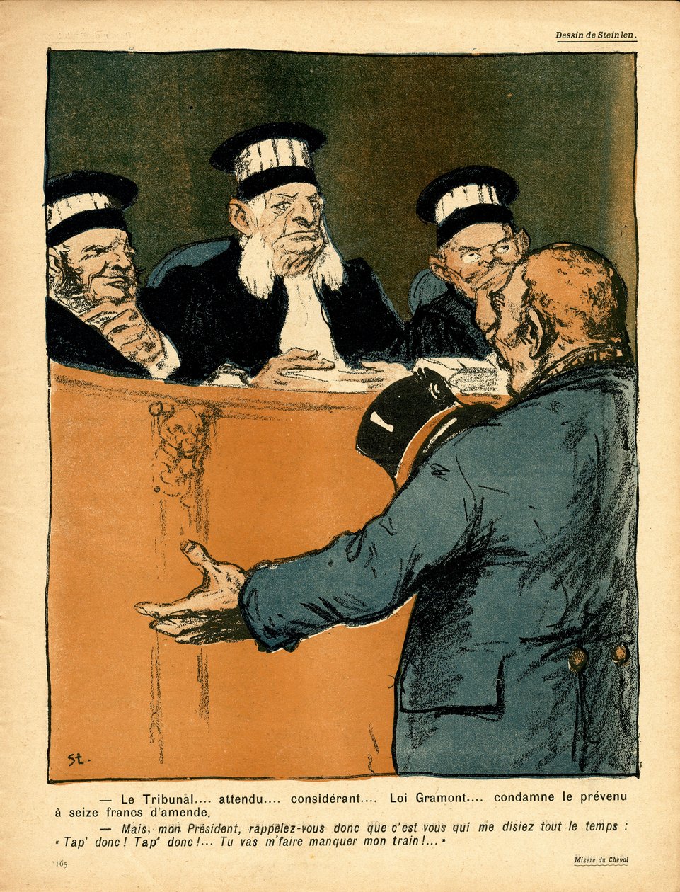 Smørtallerkenen, satirisk i farver af Théophile Alexandre Steinlen