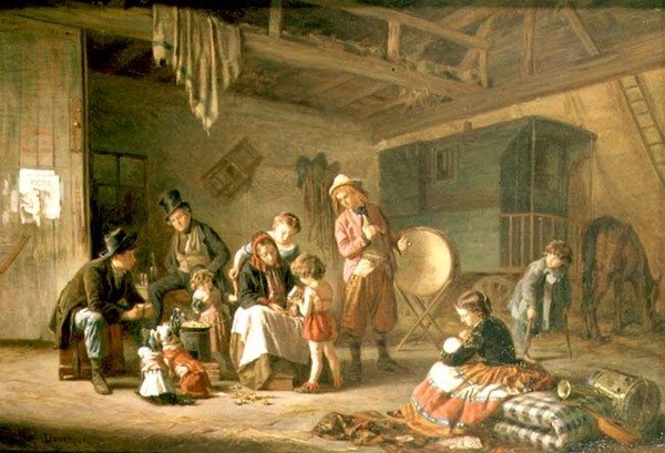 De spadserende spillere af Theophile Emmanuel Duverger