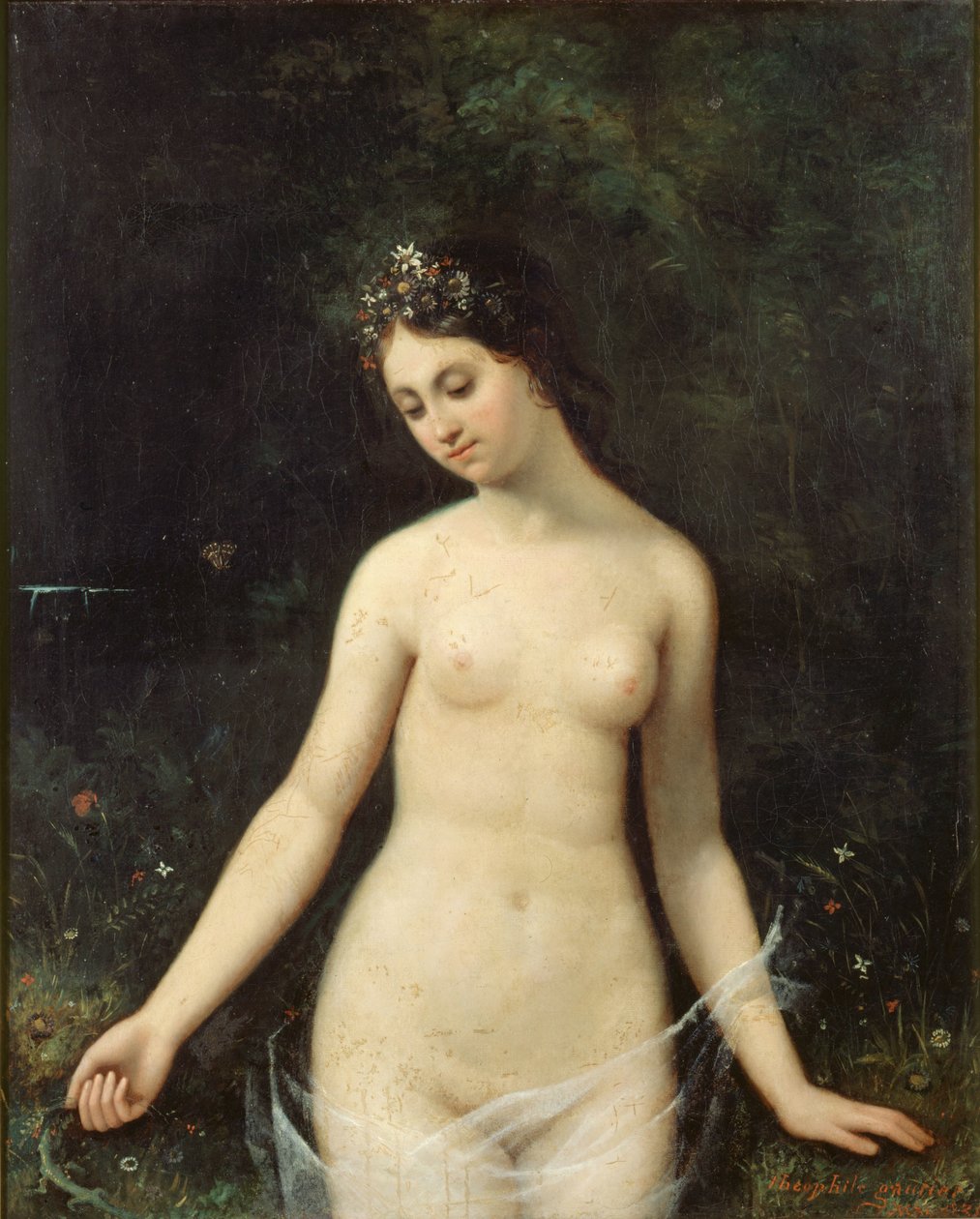 Nøgen ung kvinde, 1831. af Theophile Gautier