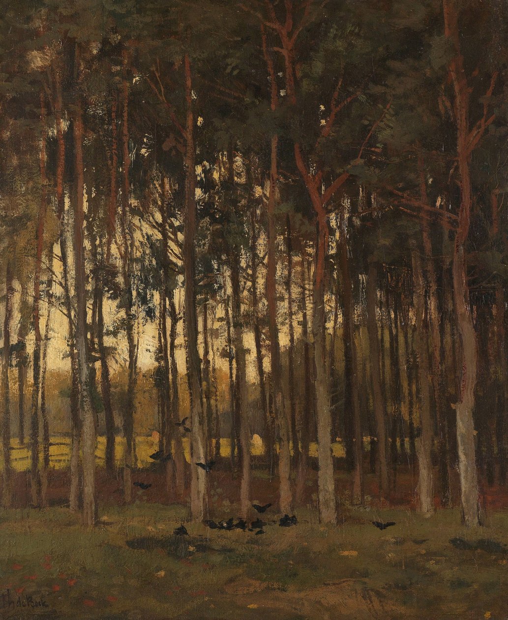 Udsigt i skoven af Theophile de Bock