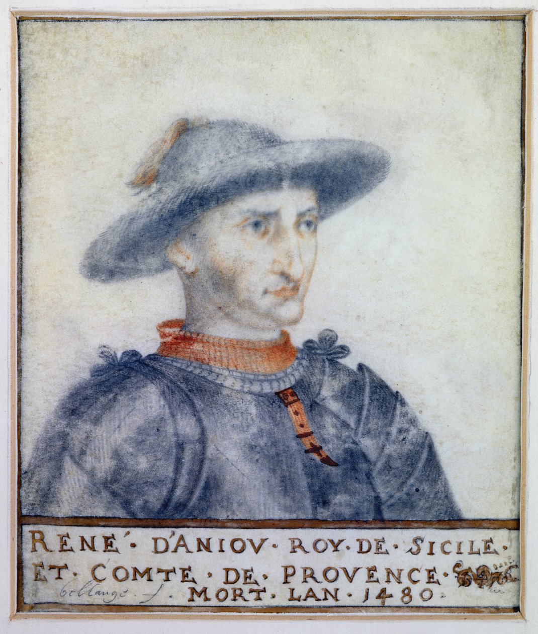 Portræt af Rene I (1409-80) hertug af Anjou af Thierry Bellange