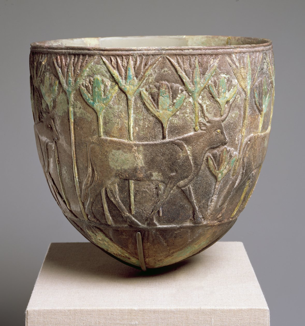 Fartøj med procession af fire tyre, fra Sudan (fajance) af Third Intermediate Period Egyptian