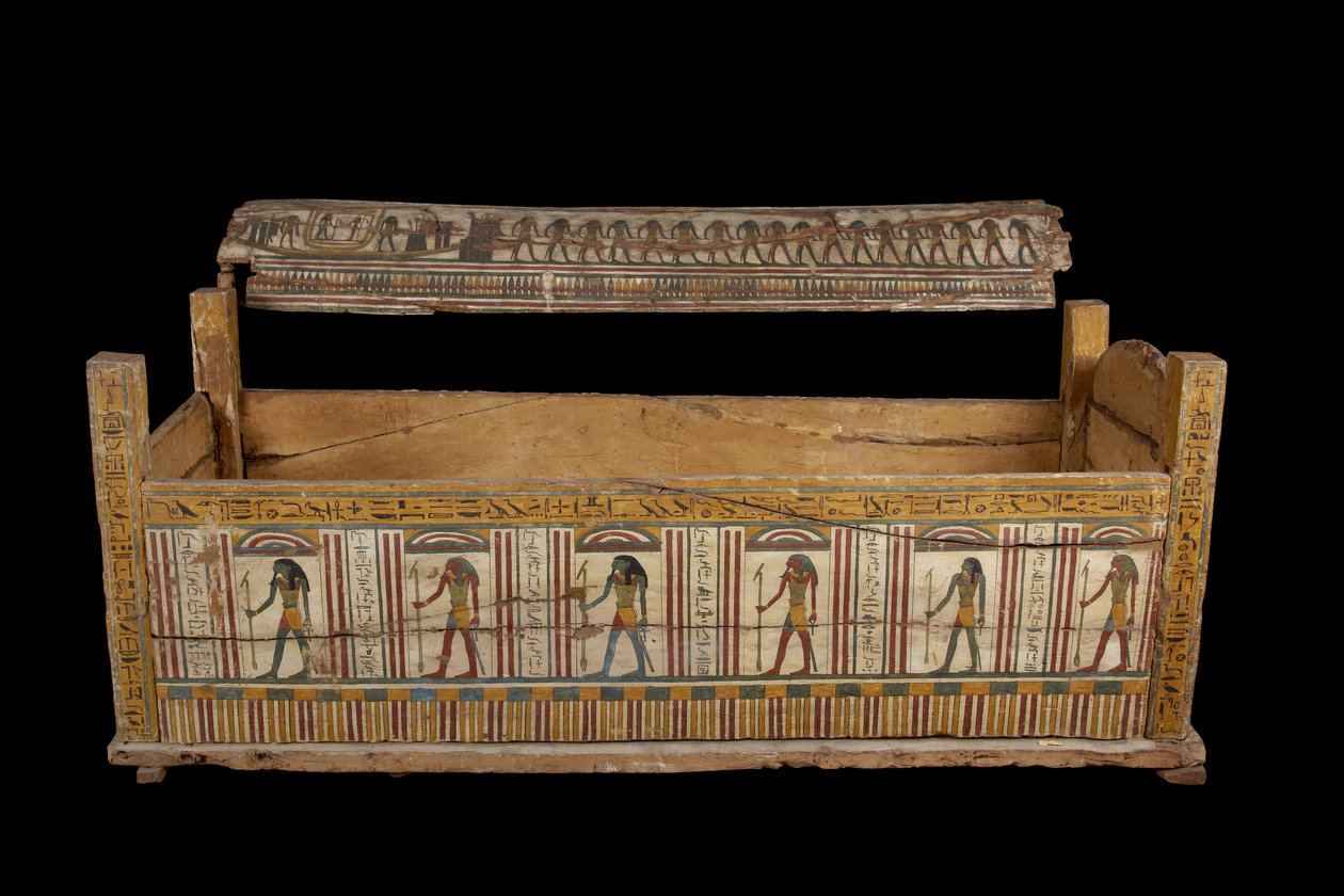 Djeddjehutefankh kiste (træ og ben) af Third Intermediate Period Egyptian
