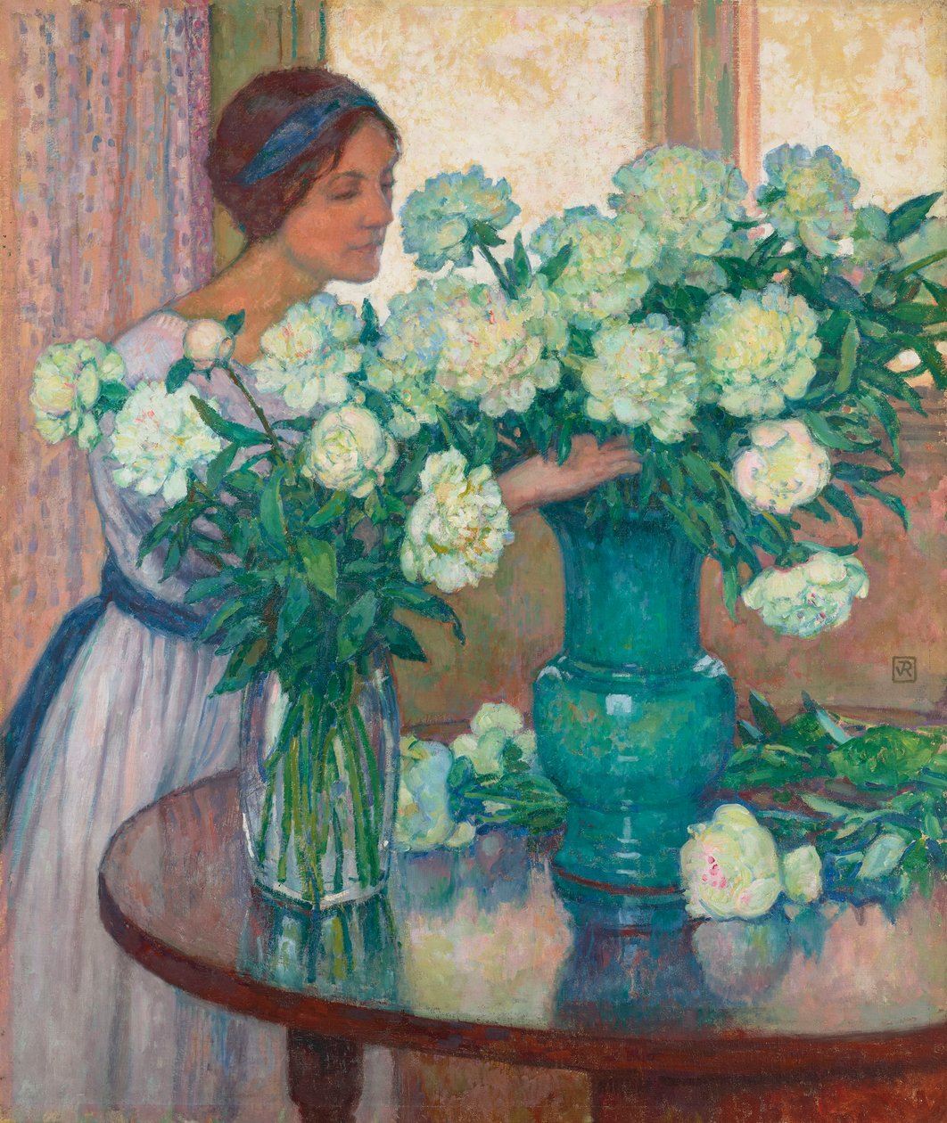 Hvide pæoner Hvide pæoner. af Théo van Rysselberghe