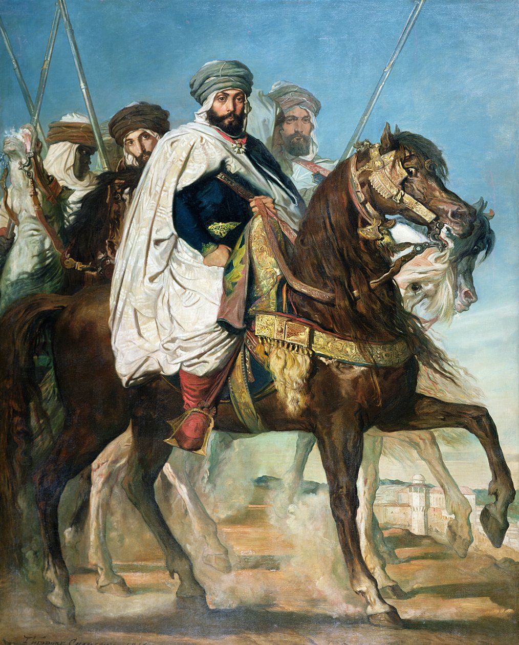 Ali Ben Ahmed, den sidste kalif af Konstantin, med sit følge uden for Konstantin, 1845 af Théodore Chassériau