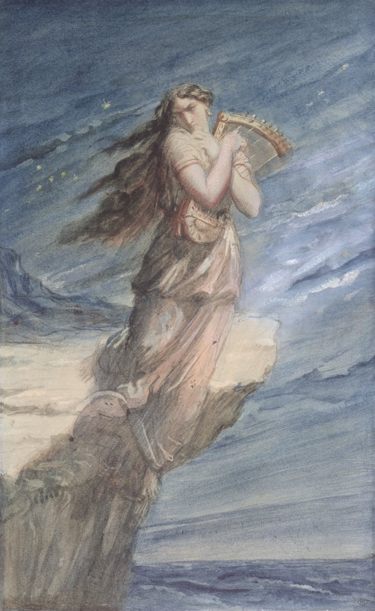 Sapphos død af Théodore Chassériau
