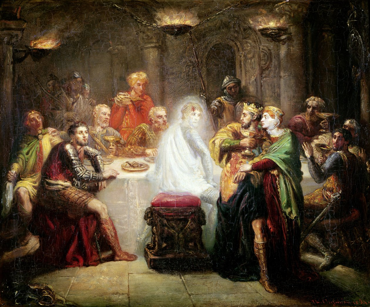 Spøgelset fra Banquo af Théodore Chassériau