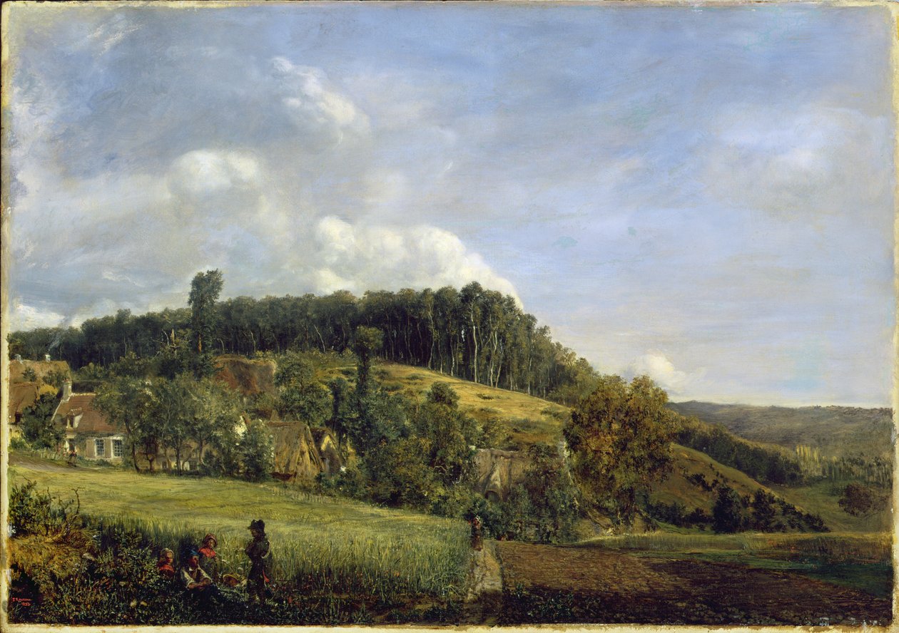 Forest Glade nær en landsby, 1833 af Pierre Etienne Theodore Rousseau