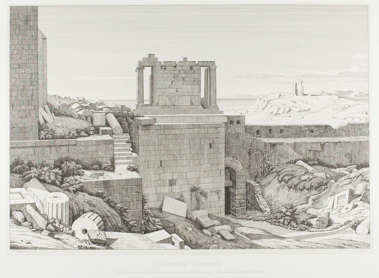 Akropolis i Athen af Théodore Caruelle d