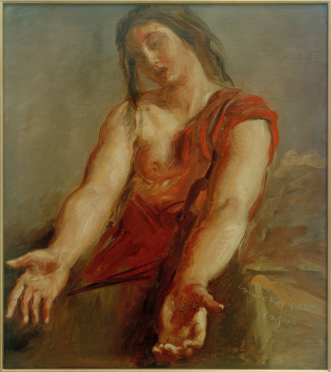 Anmodende kvinde (undersøgelse) af Théodore Chassériau