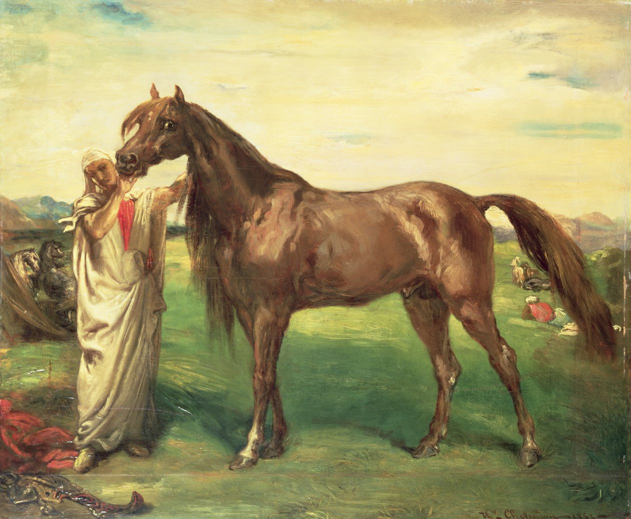 Hadji, en arabisk hingst, 1853 af Théodore Chassériau