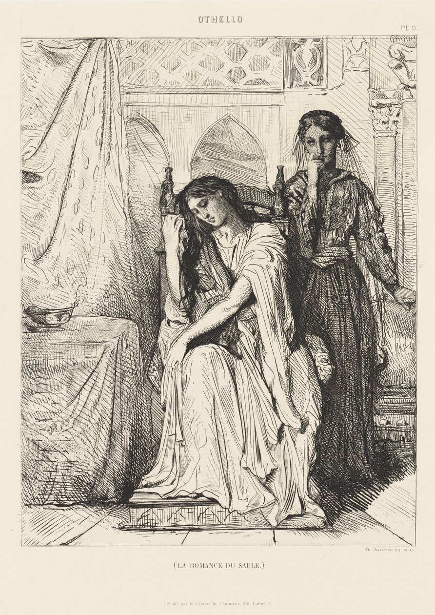Othello Suite, no. 9dani af Théodore Chassériau