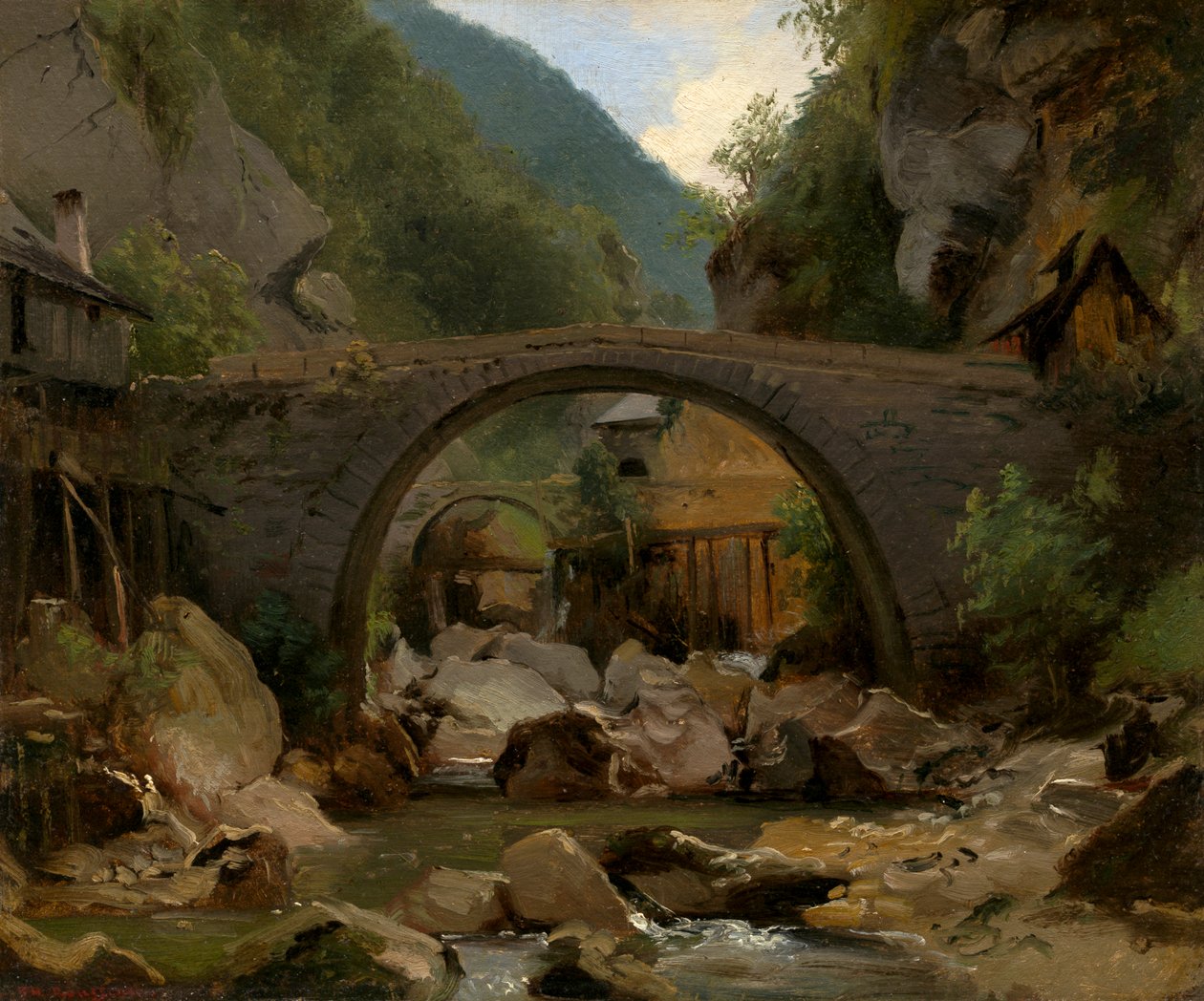 Bjergbæk i Auvergne af Pierre Etienne Theodore Rousseau