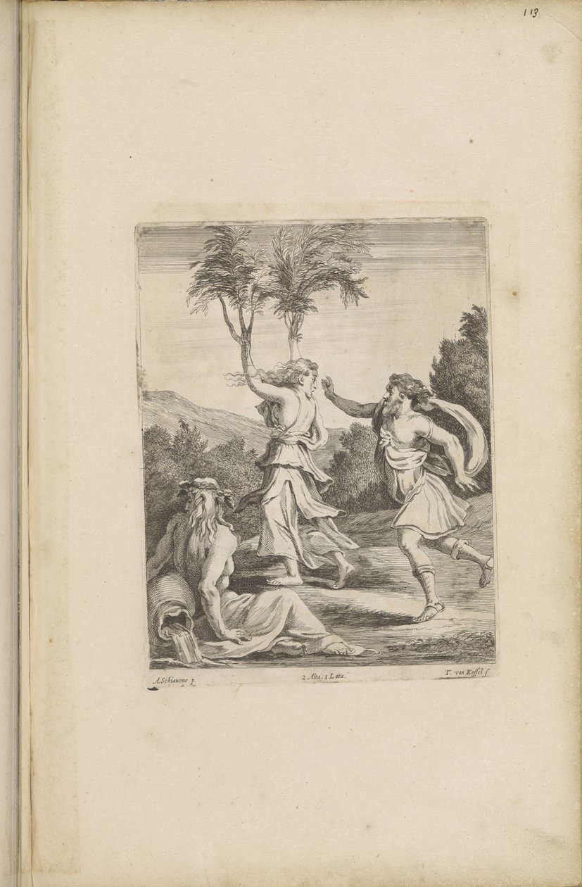 Apollo i Daphne af Théodorus van Kessel