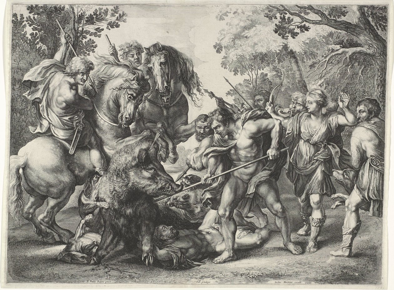 Jagt efter den calydonske orne af Théodorus van Kessel