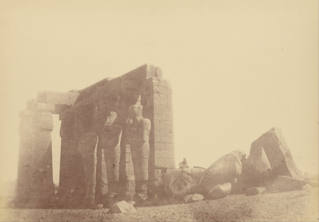 (Luk udsigt over kolossen i Ramesseum) af Théodule Devéria