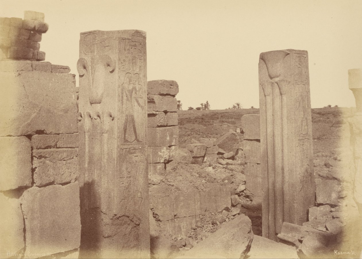 (Karnak, Thotmes IIIs Lotus -kolonner) af Théodule Devéria