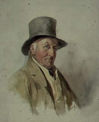 Thomas Worley, foged hos Ashurst, 83 år gammel af Thomas Allom