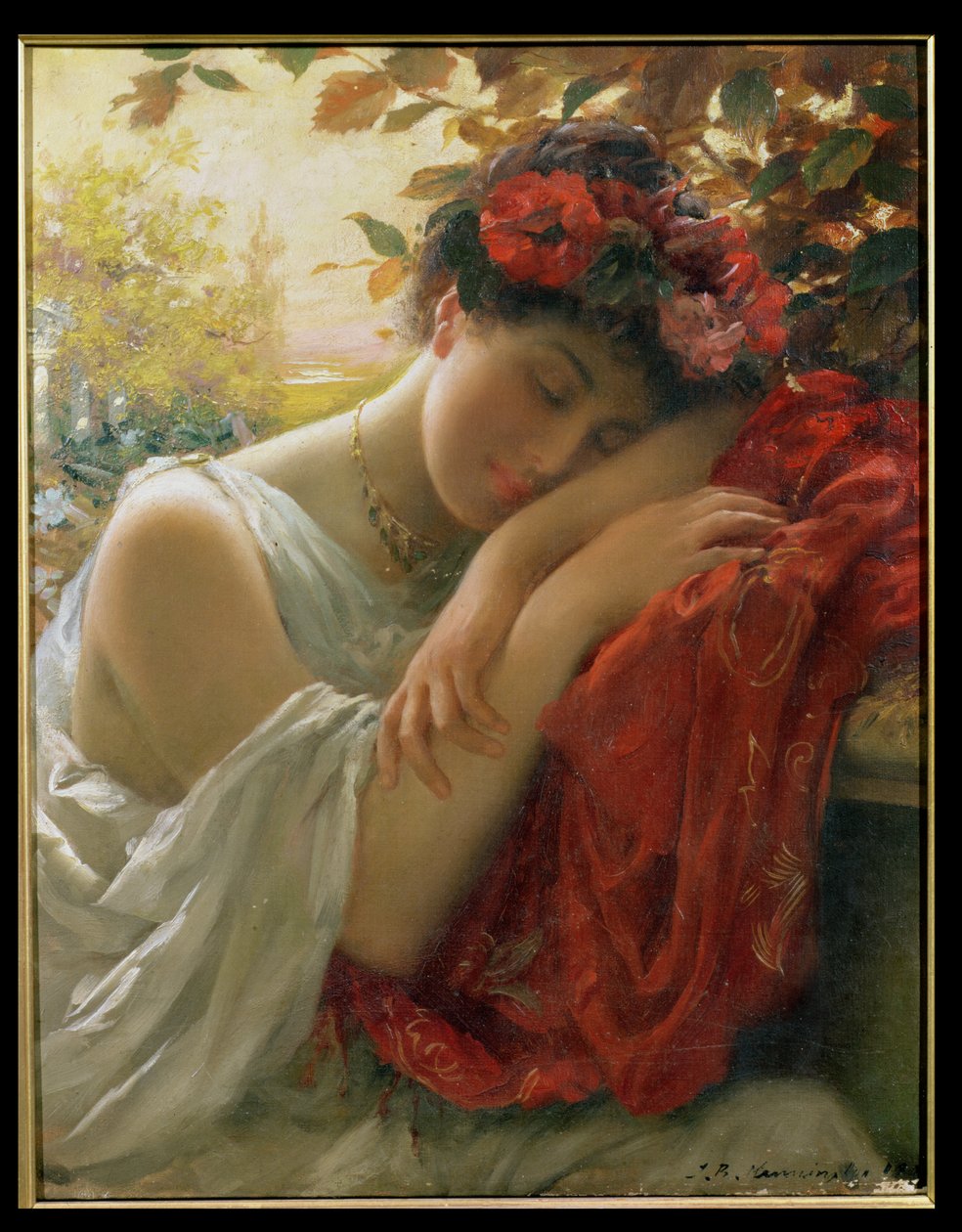 Kvinde drømmer af Thomas Benjamin Kennington