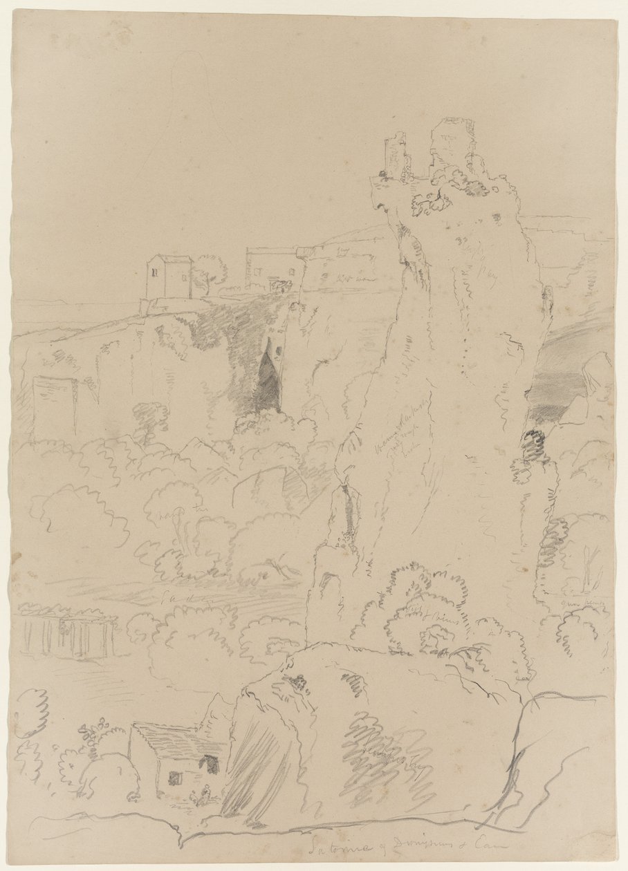 Dionysos øre i Latomia del Paradiso, Syracusa, Sicilien, 1842 af Thomas Cole