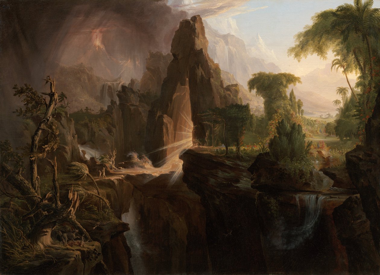 Udvisning fra Edens Have af Thomas Cole