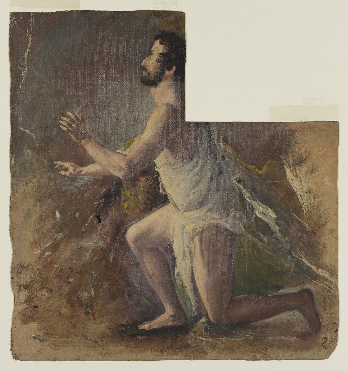 Knælende mandsfigur af Thomas Cole