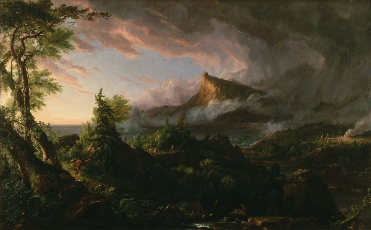 Den vilde stat fra The Course of Empire af Thomas Cole