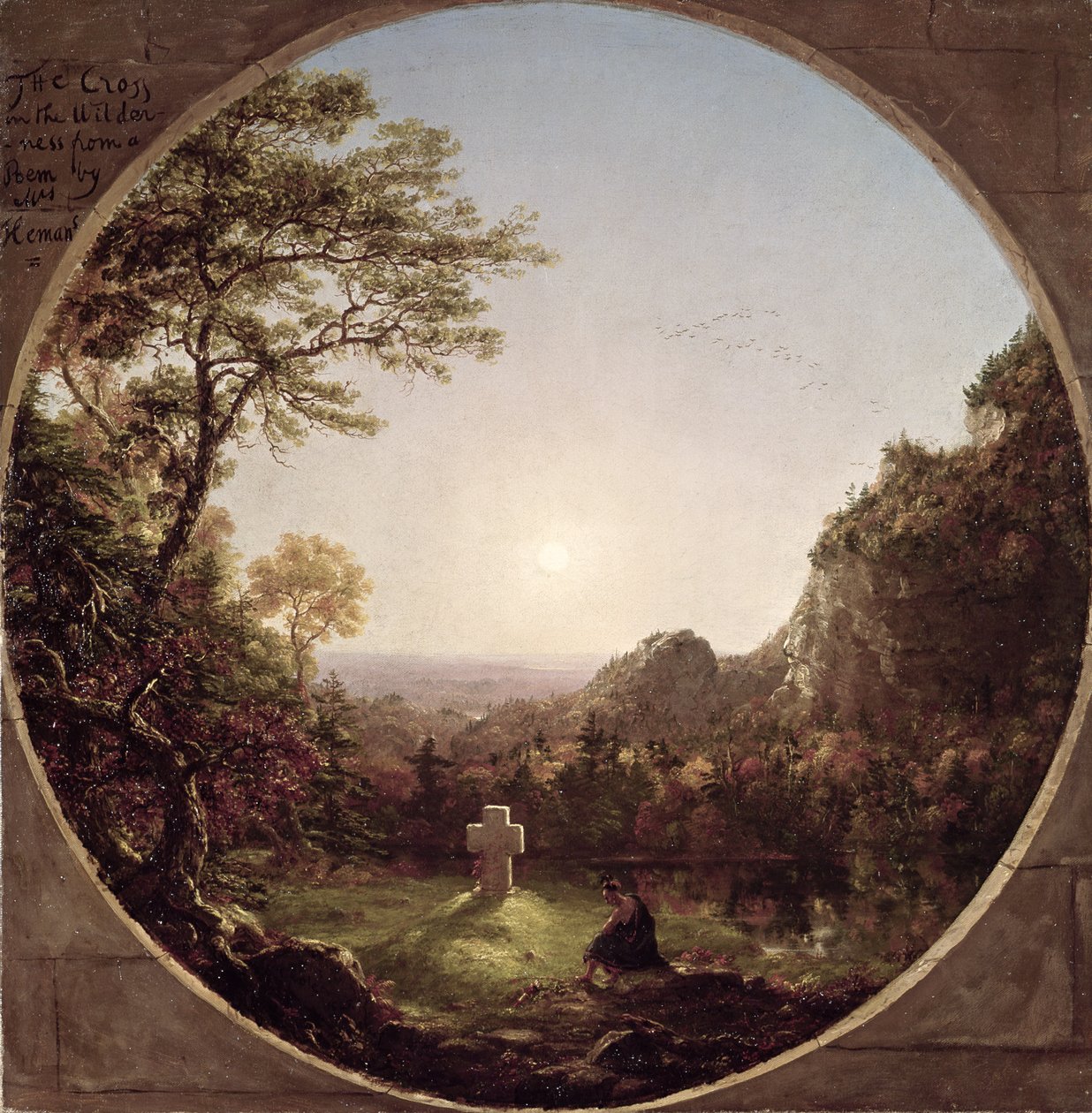 Det ensomme kors, 1845 af Thomas Cole
