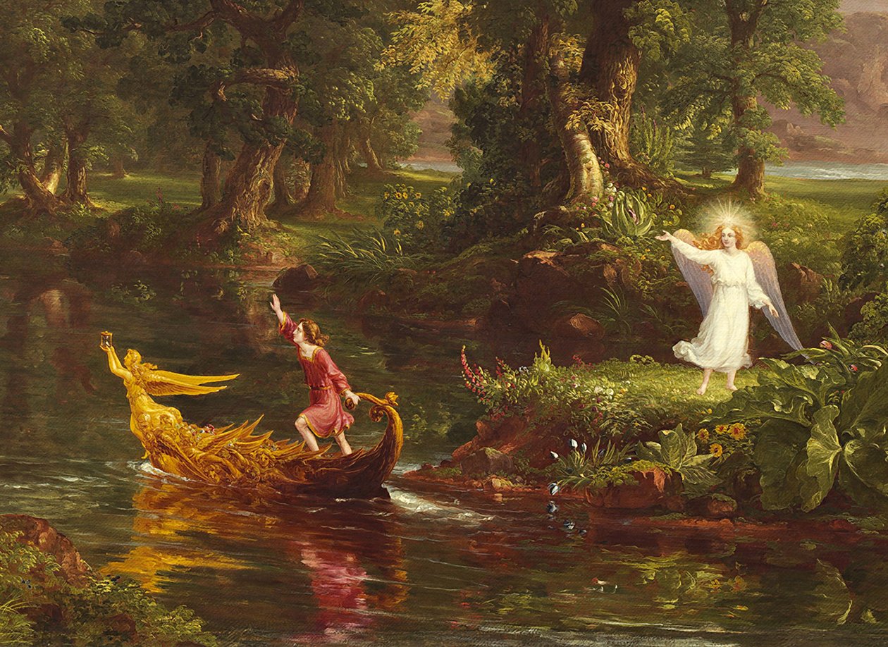 The Voyage of Life: Youth (detaljer) 1842 af Thomas Cole