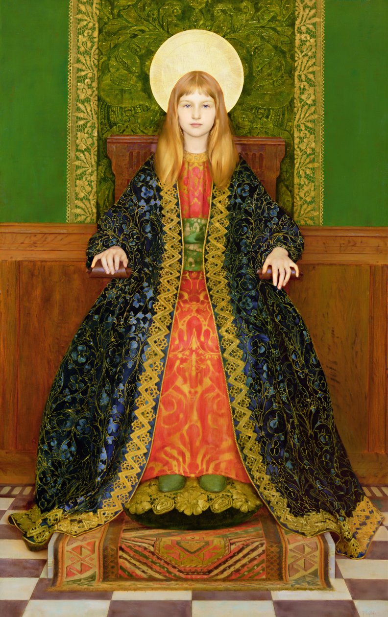 Barnet på tronen, ca. 1894 af Thomas Cooper Gotch